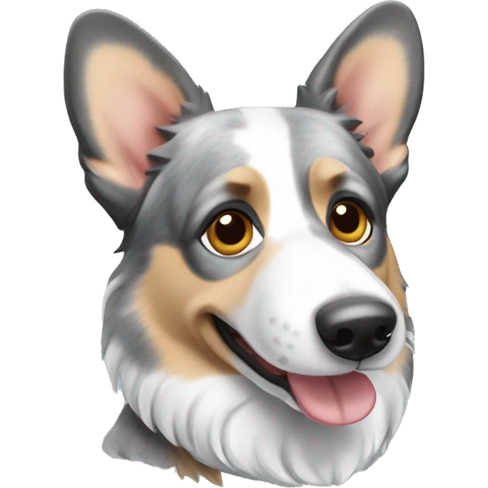 Blue Merle welsh corgi emoji