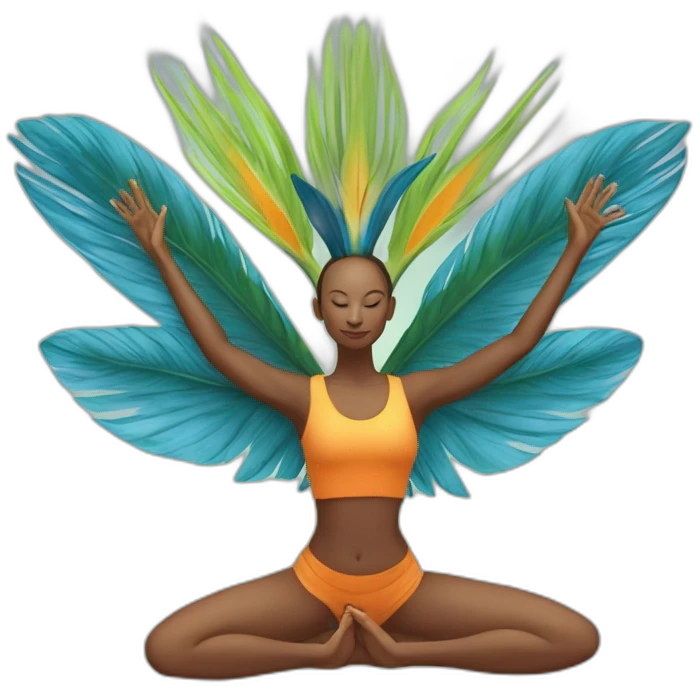 Svarga Dvijasana yoga pose bird of paradise emoji