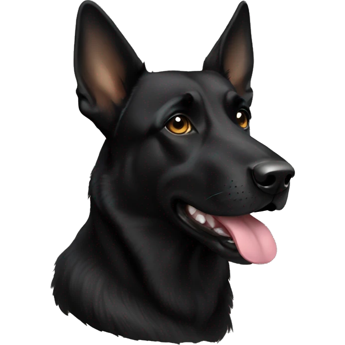 Black German shepheard  emoji