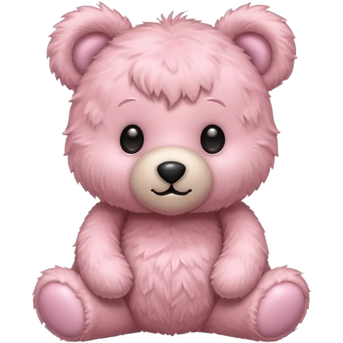light pink adorable teddy bear emoji