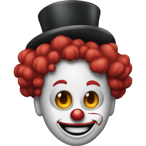 crea un payaso con audífonos riendo  emoji