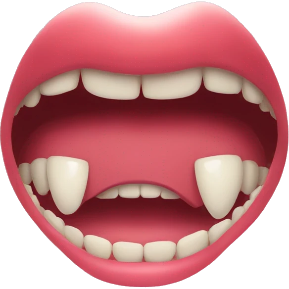 giant mouth, tiny eyes emoji