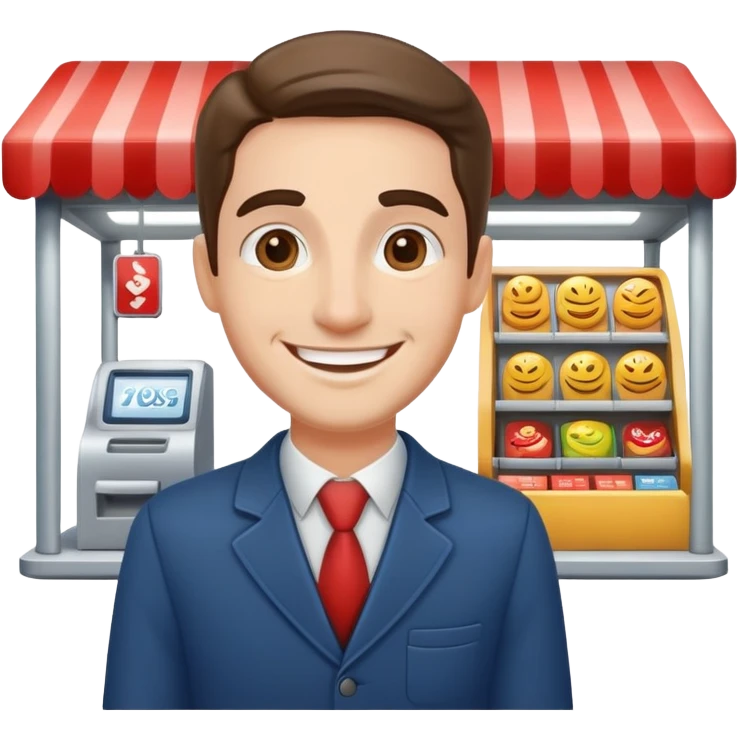 salesman kiosk emoji