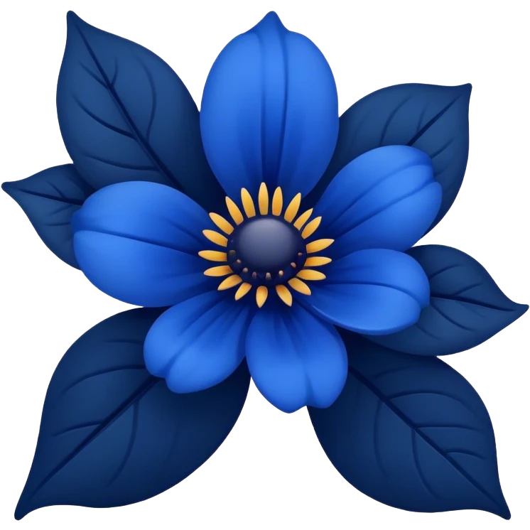 dark blue flover emoji