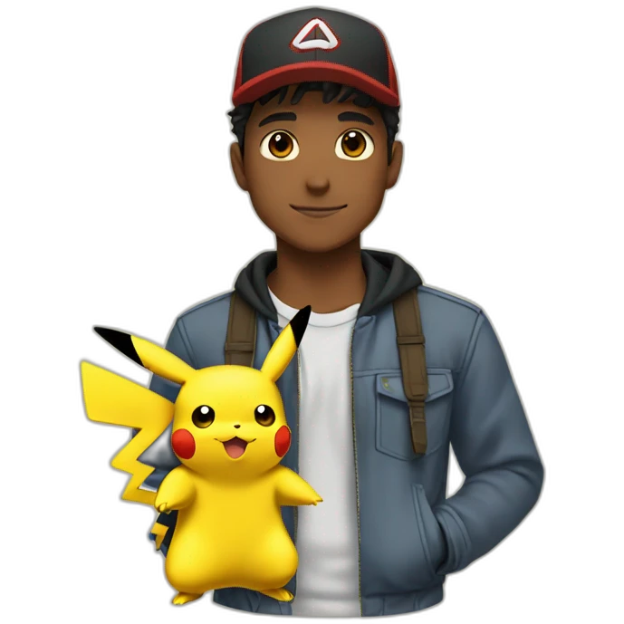 Ash and pikachu emoji