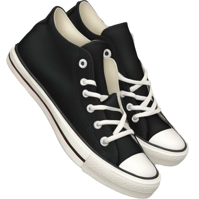 black converse shoes emoji