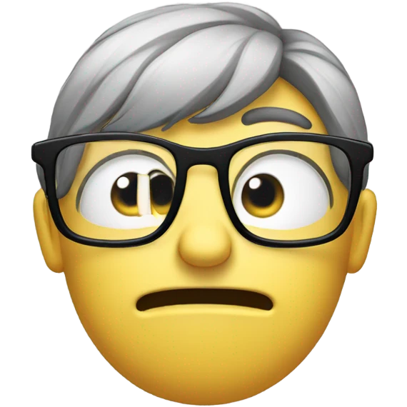 Crying nerd  emoji
