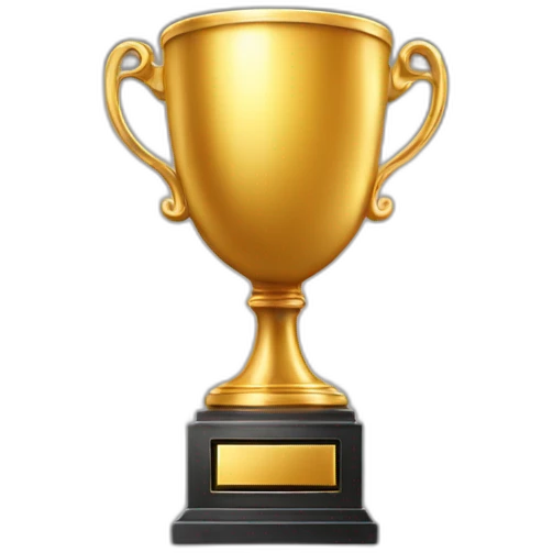 winning cup golden cup with a lot of details  emoji