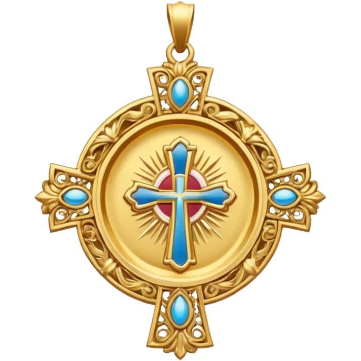 Distintivo de la adoración nocturna mexicana con imagen del santísimo  emoji