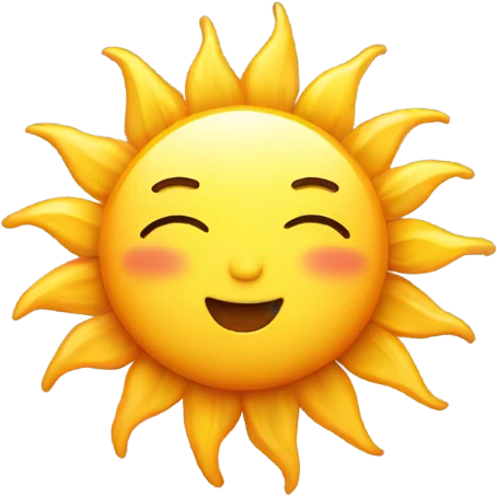 Cute sun emoji