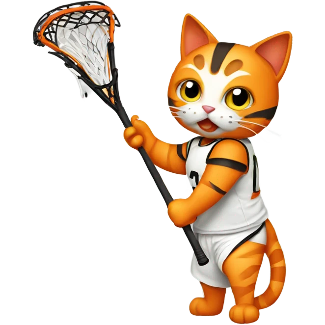 Lacrosse cat orange emoji
