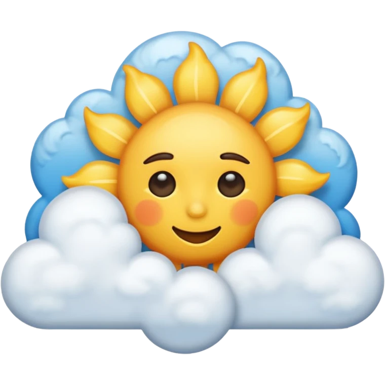 sun and clouds emoji