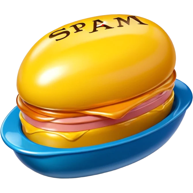 SPAM AND EGGS sculpture in jeff koons style emoji