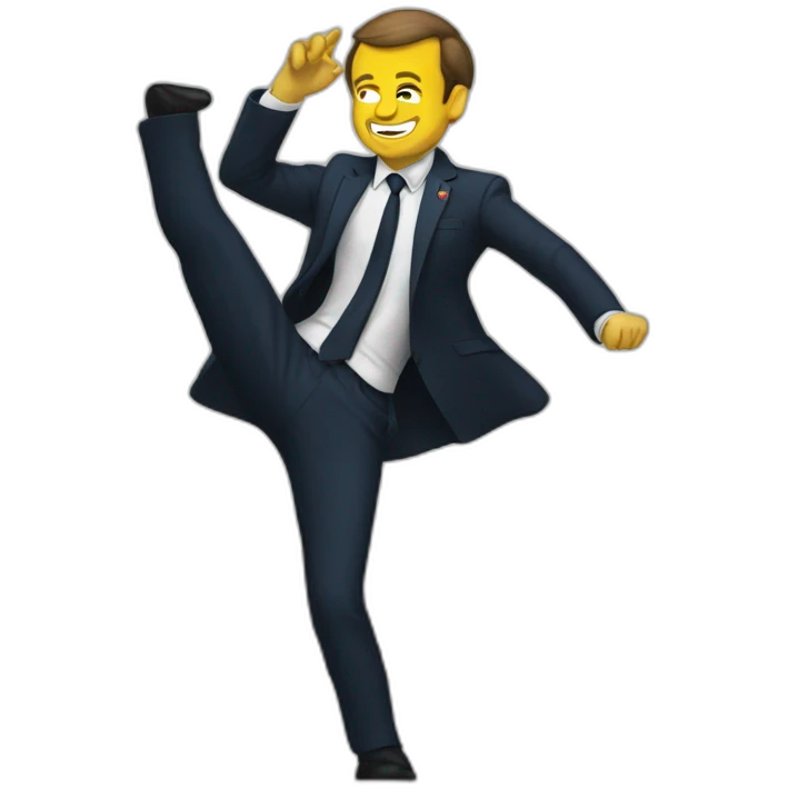 Macron qui dab emoji
