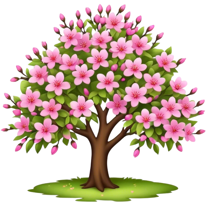 Spring tree with flowers emoji
