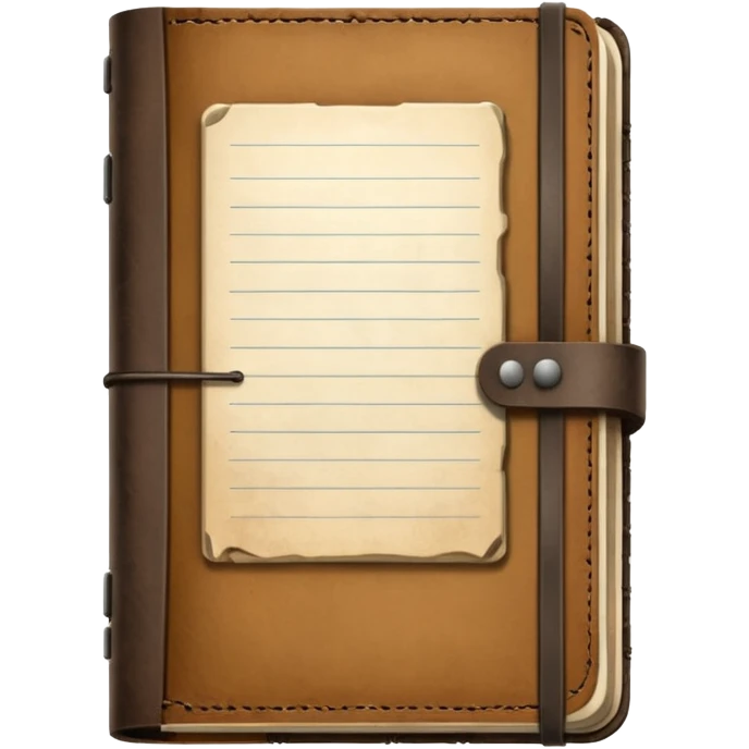 A beat up field notebook emoji