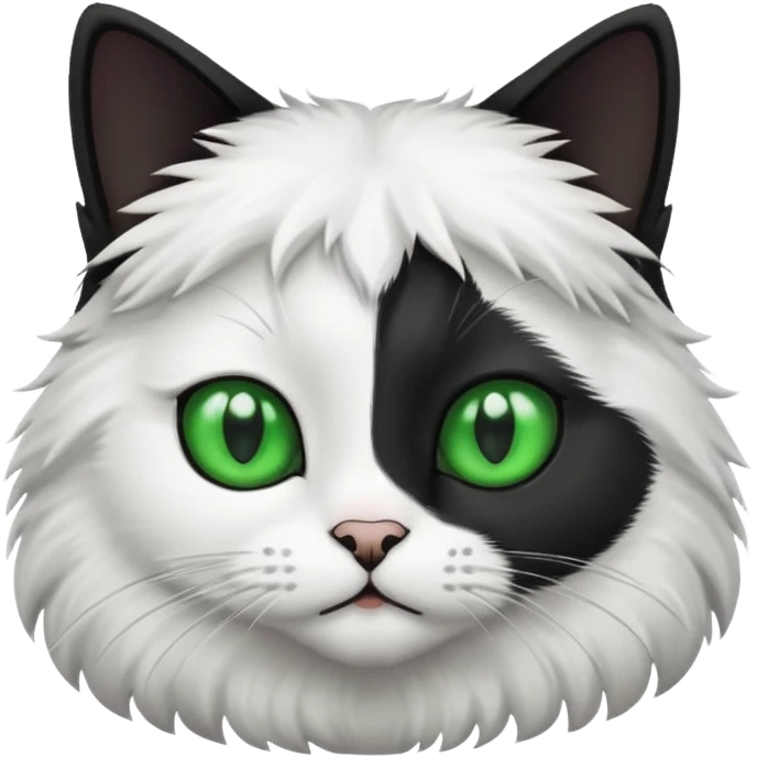 Gato preto com branco emoji