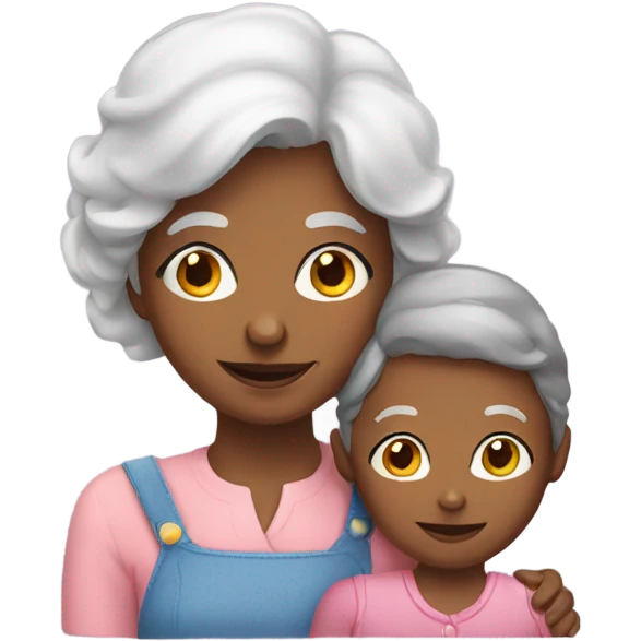Grandmother with a girl emoji