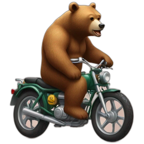 Bear on the bike emoji