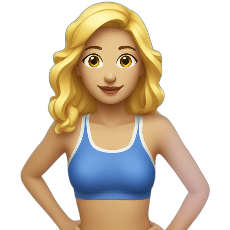 Femme maillot de bain court emoji