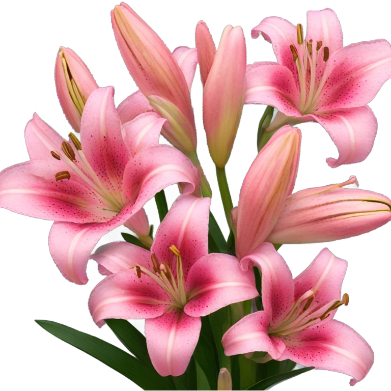 pink lilies  emoji