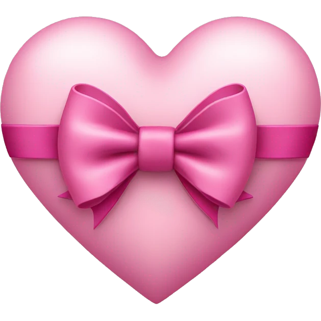 Pastel pink heart with dark pink bow around it emoji