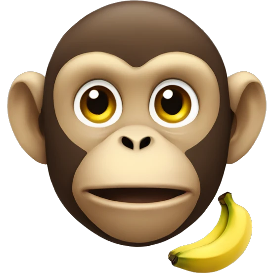 Monkey eating banana  emoji