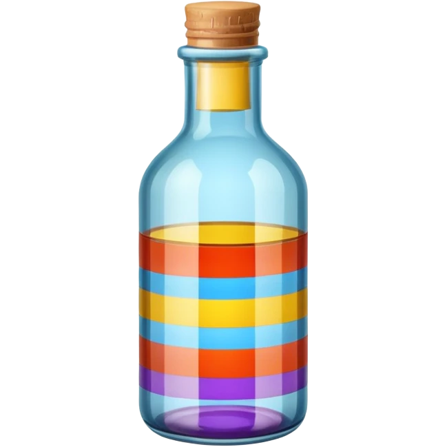striped different bottle  emoji