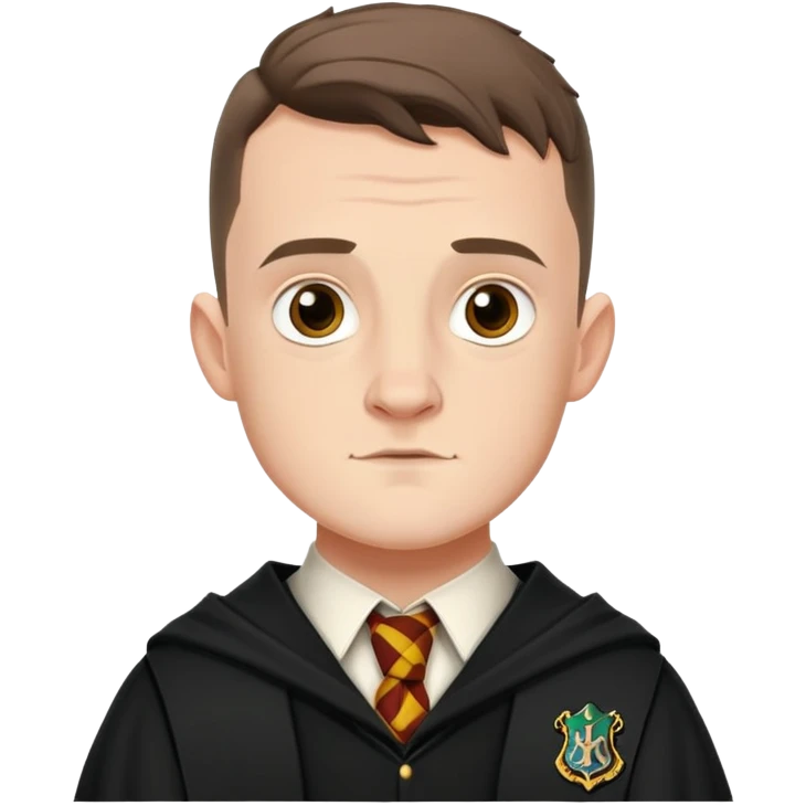 Josh Herdman is Gregory Goyle in harry potter, wear hogwarts uniform emoji