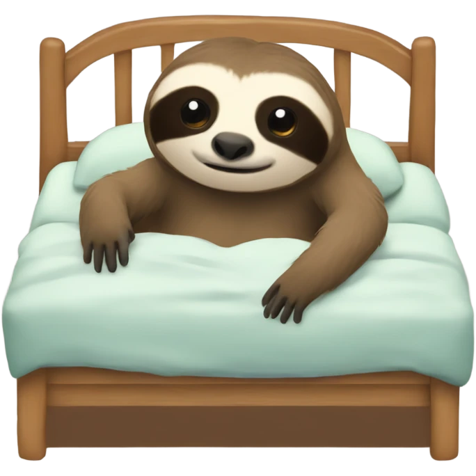 Sloth on a bed emoji