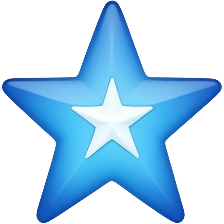 Flat Light blue star emoji