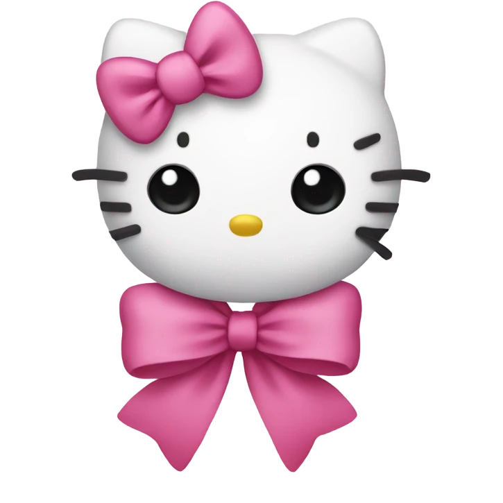 Hello kitty with a bow emoji