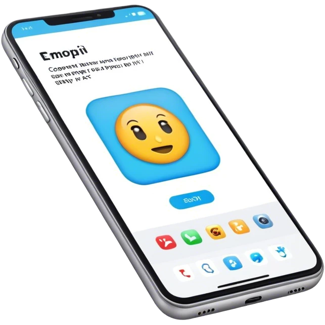 AI companion app on a phone emoji
