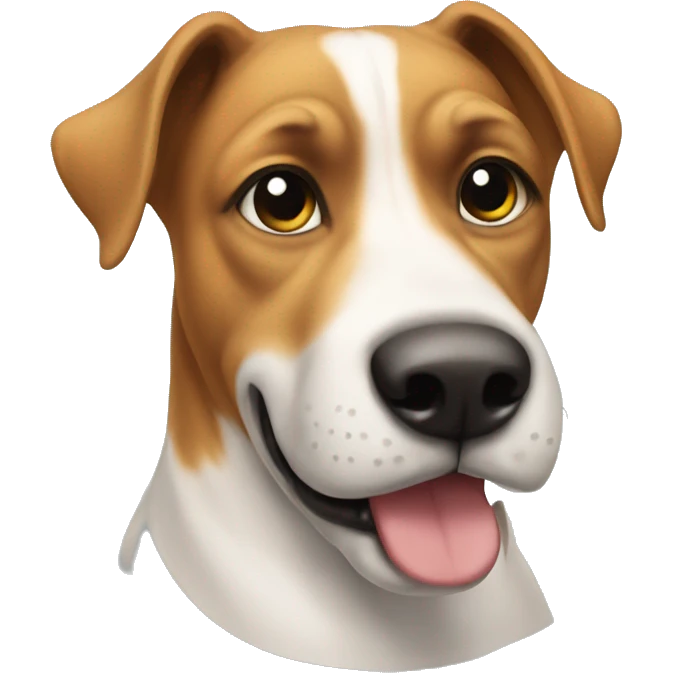 a dog with a temp fade emoji