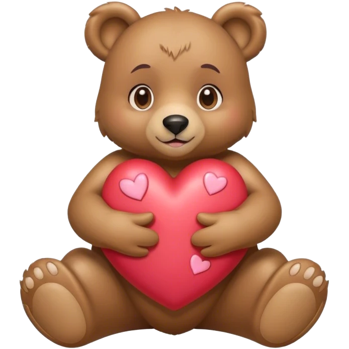 Abrazo de Osa femenina con corazones  emoji
