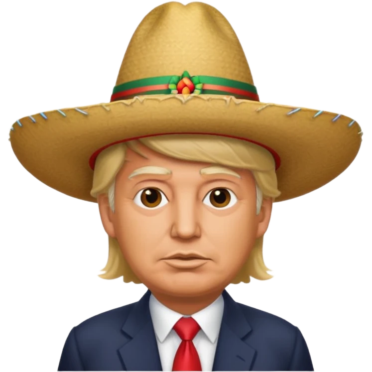 Trump with Mexican hat  emoji