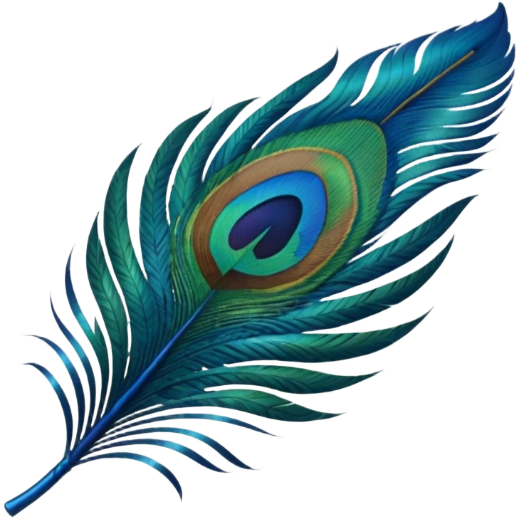 Peacock feather emoji