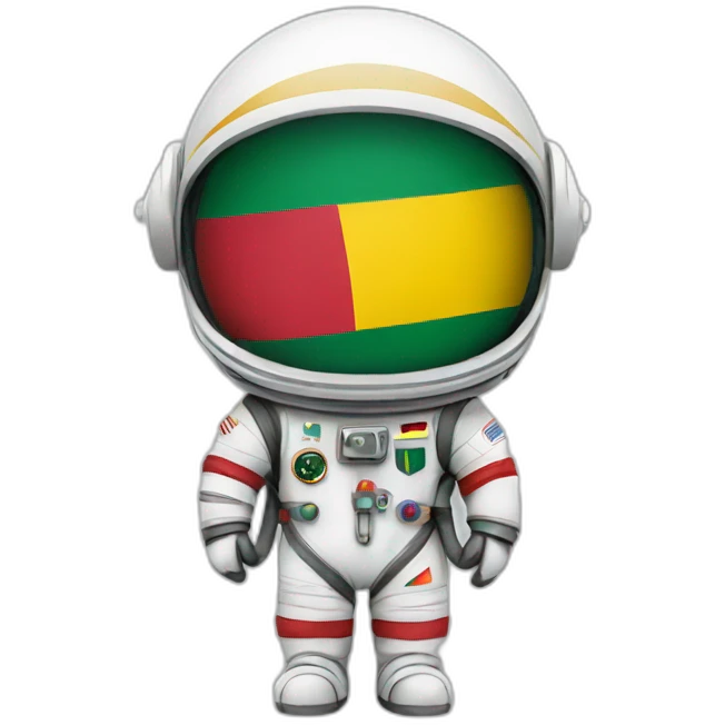astronaut with lithuania flag emoji