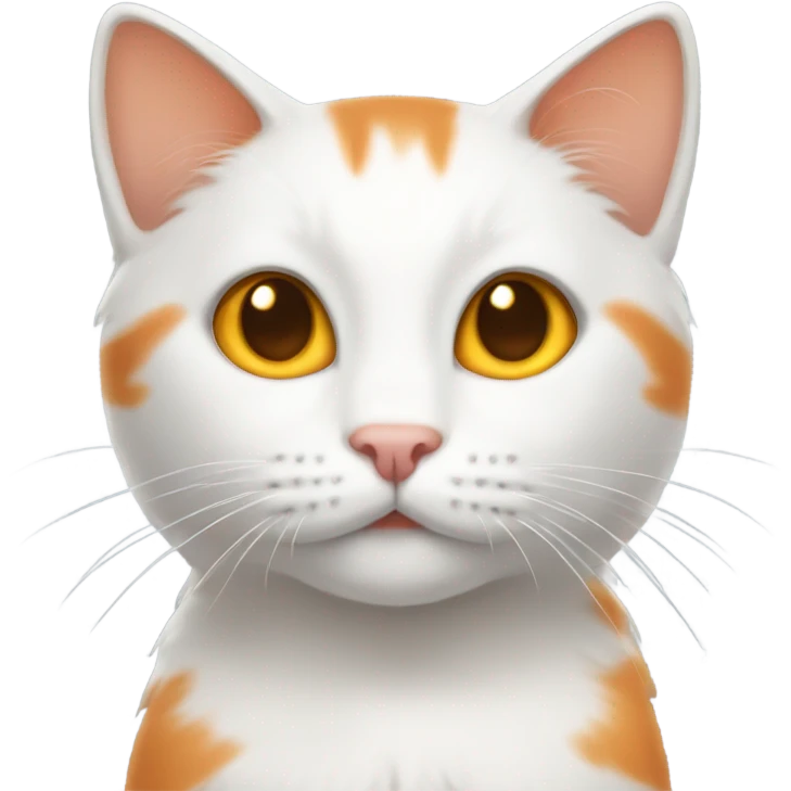 White and orange kitty cat emoji