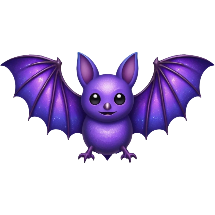 glitter purple bat emoji