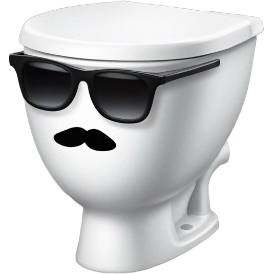 Toilet wearing sunglasses  emoji