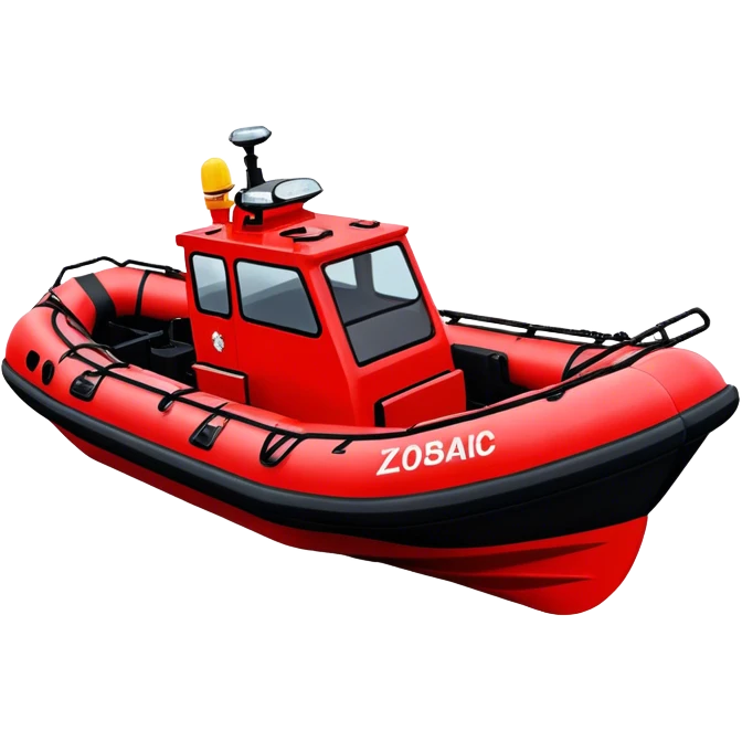 Rescue Boat - Zodiac Pro 850 (Model Year: 2022) (Iconic colour: Red and black) emoji