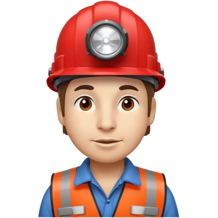a mole with drill, worker, red helmet, headlamp emoji