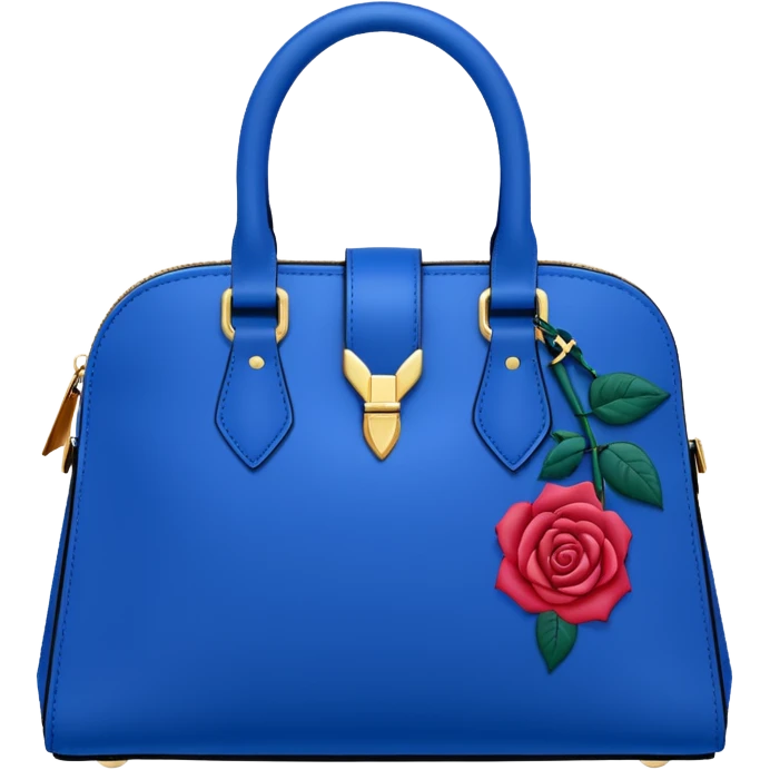 Rose ysl design blue hand bag emoji
