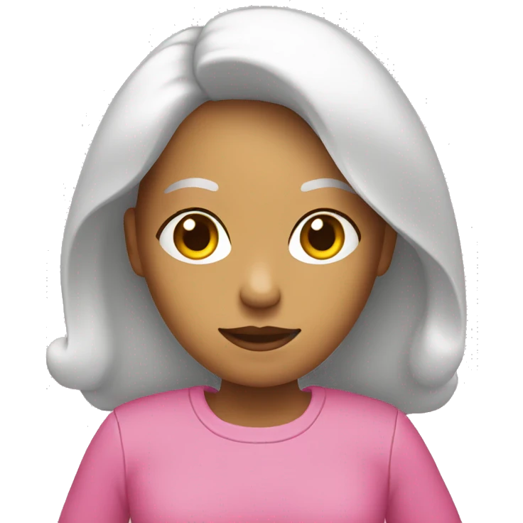 yellow woman wearing pink holding ipad emoji