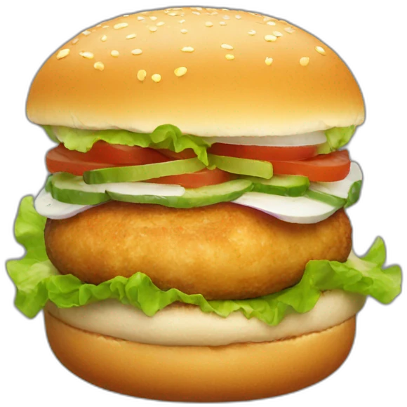 Fish burger emoji
