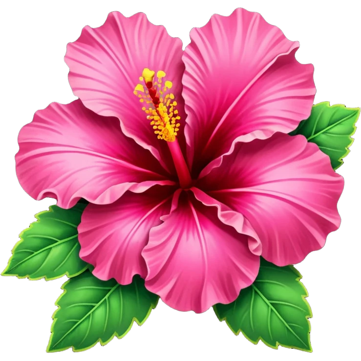 Red-Hot Pink Hibiscus  emoji