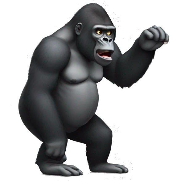 Gorilla farting emoji