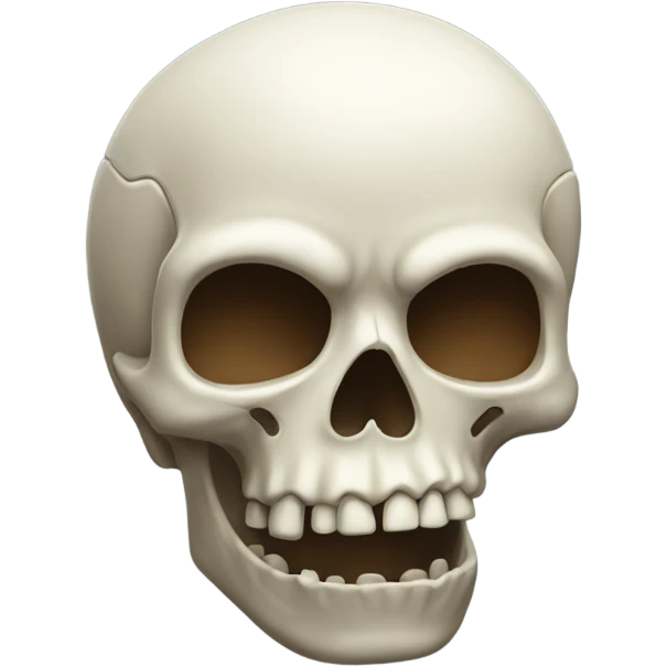 Skull emoji being shocked  emoji