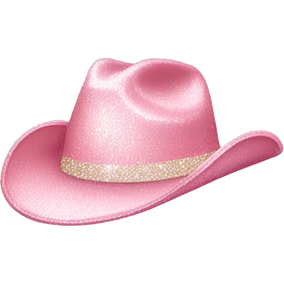 light pink sparkly country hat not on a person emoji